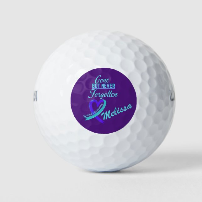 Personalisiertes Selbstmordbewusstsein verschwinde Golfball (Vorderseite)