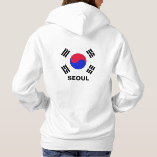 Personalisiertes "Seoul" und südkoreanische Flagg Hoodie