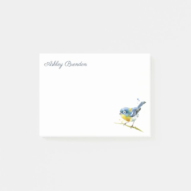 Personalisiertes Set für Vogelschutzbriefe mit 50 Post-it Klebezettel (Vorderseite)