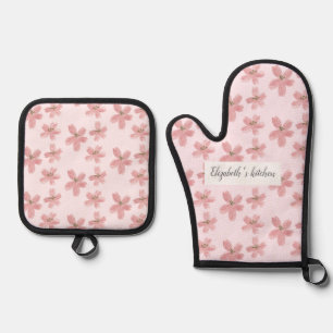 Personalisiertes Set mit Blumenofen Mitt und Töpfc