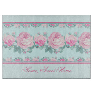 Personalisiertes Shabby Chicglasschneidenbrett Schneidebrett