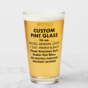Personalisiertes Shaker Pint Glas 16oz