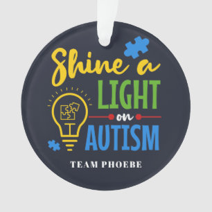 Personalisiertes Shine A Light on Autism Matching Ornament
