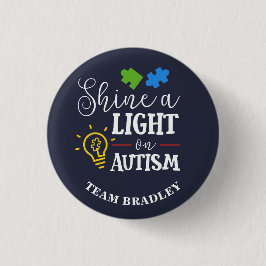 Personalisiertes Shine A Light on Autismus Matchin Button