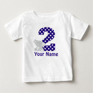 Personalisiertes Shirt der Marine zum zweiten Gebu