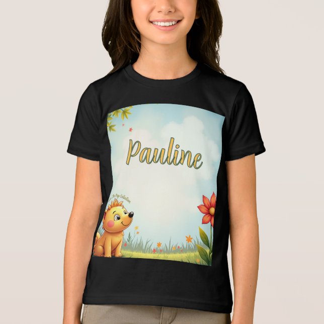 Personalisiertes Shirt in Schwarz für Kinder (Vorderseite)