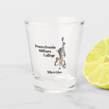 PERSONALISIERTES SHOT GLASS W/PMC PROUD CADET LOGO