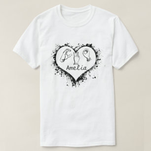 Personalisiertes Signatursprache-Shirt, Individuel T-Shirt