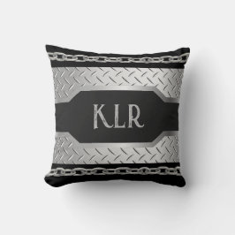 Personalisiertes Silbermetall und Ketten Kissen