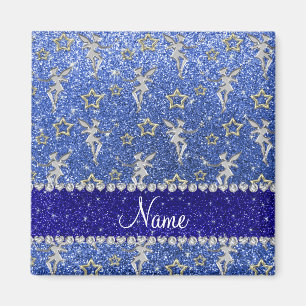 Personalisiertes silbernes feenhaftes Namensgold Magnet