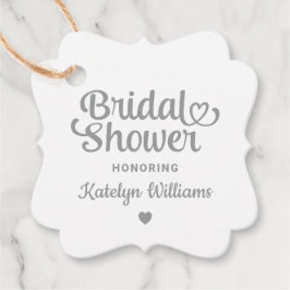 Personalisiertes Silver Wedding Brautparty Geschenkanhänger