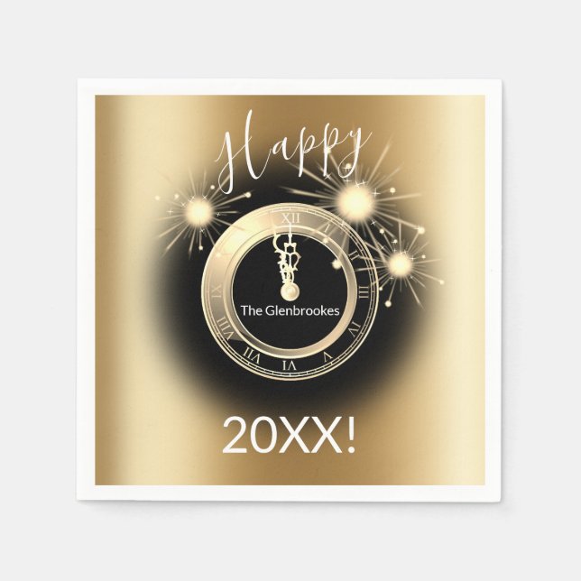 Personalisiertes Silvesterbuch Napkins Serviette (Vorderseite)