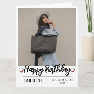 Personalisiertes Simple Birthday Stilvolles Fun Fo Karte