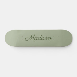 Personalisiertes Skateboard mit grüner Solid Color