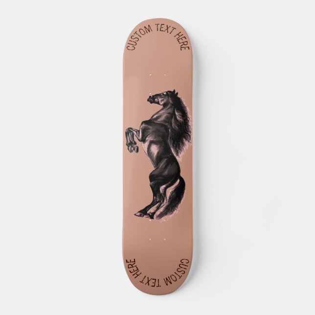 Personalisiertes Skateboard mit Pferd (Vorderseite)