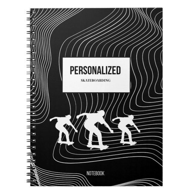 Personalisiertes Skateboard-Notebook Notizblock (Vorderseite)