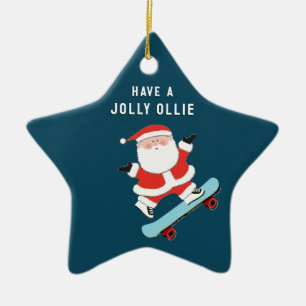 Personalisiertes Skateboarding Keramik Ornament
