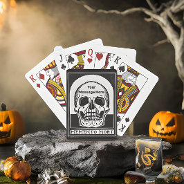 Personalisiertes Skelett Geburtstags-Halloween-Par Spielkarten