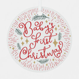 Personalisiertes Sketch Baby's First Metal Ornament Aus Metall