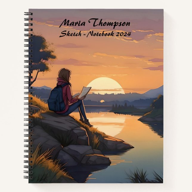 Personalisiertes Sketch Travel Notebook Journal-Ta Notizbuch (Vorderseite)