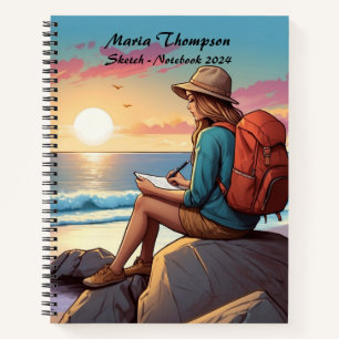 Personalisiertes Sketch Travel Notebook Journal-Ta Notizbuch