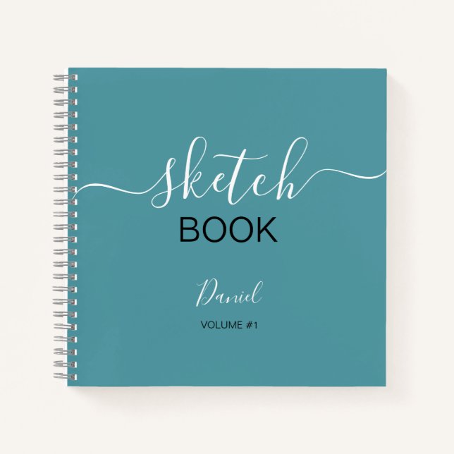 Personalisiertes Sketchbook Ihr Name Elegantes Skr Notizbuch (Vorderseite)