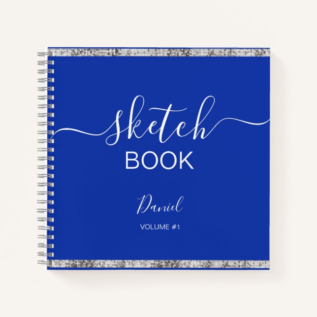 Personalisiertes Sketchbook Ihr Name Elegantes Skr Notizbuch (Vorderseite)