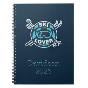 Personalisiertes Skifoto für Skiliebhaber Notizblock