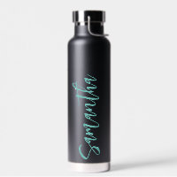 Personalisiertes Skript Ihr Name Partys Aqua Blue