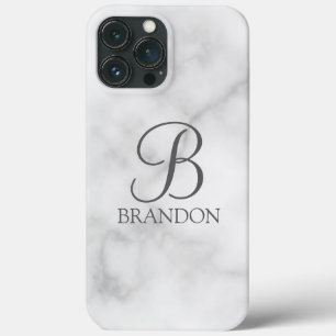 Personalisiertes Skriptmonogramm und Name aus weiß Case-Mate iPhone Hülle