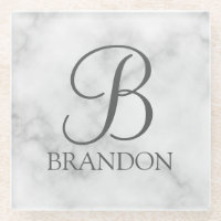 Personalisiertes Skriptmonogramm und Name aus weiß