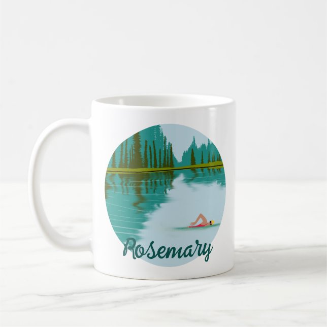 Personalisiertes Skriptschwimmen Kaffeetasse (Links)