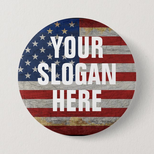 PERSONALISIERTES SLOGAN LAND SPRICHWORT ZOLLISIERT BUTTON (Vorderseite)