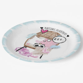 Personalisiertes Slumber Party Girl Geburtstag Pappteller