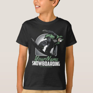 Personalisiertes Snowboarden-Schneefräßchen T-Shirt