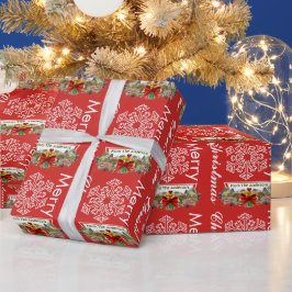 Personalisiertes Snowflake-Urlaubspapier Geschenkpapier