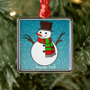Personalisiertes Snowman-Ornament - Weihnachtsgesc Ornament Aus Metall