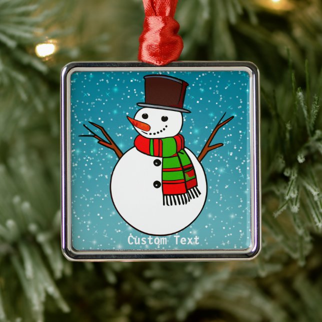 Personalisiertes Snowman-Ornament - Weihnachtsgesc Ornament Aus Metall (Baum)