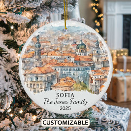Personalisiertes Sofia-Ornament, Geschenk Bulgarie Keramik Ornament