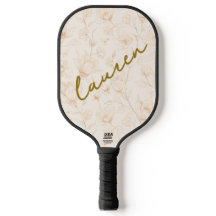 Personalisiertes Soft Florals Name Pickleball Desi