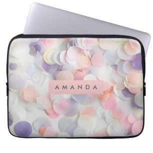 Personalisiertes Soft Pastel Konfetti Design Laptopschutzhülle