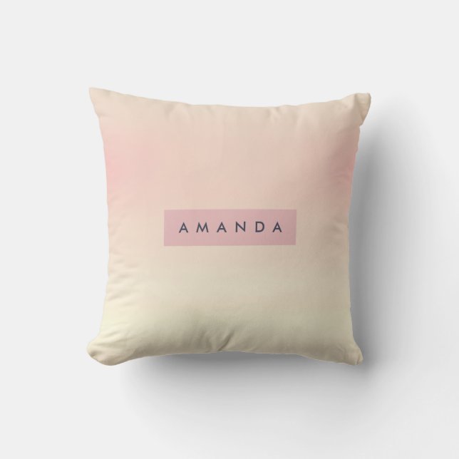 Personalisiertes Soft Pastel Rouge Gradient Kissen (Vorderseite)