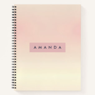 Personalisiertes Soft Pastel Rouge Gradient Notizbuch