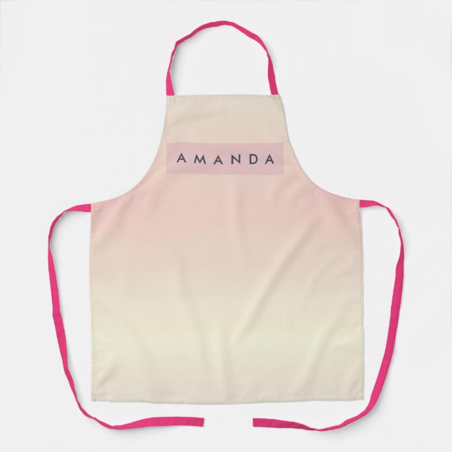 Personalisiertes Soft Pastel Rouge Gradient Schürze (Vorderseite)