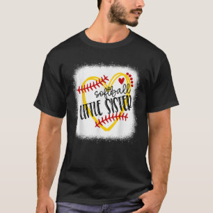 Personalisiertes Softball Herz T-Shirt Niedlich Kl