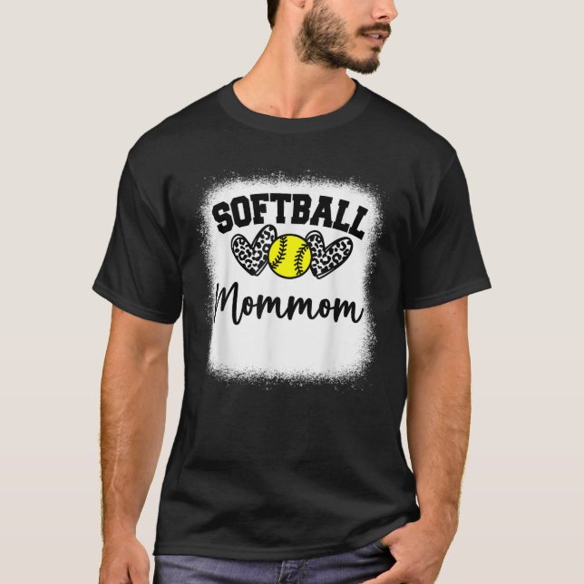 Personalisiertes Softball Herz T-Shirt Niedlich Mo (Vorderseite)