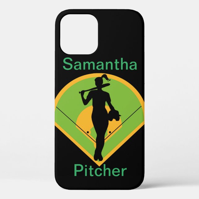Personalisiertes Softball iPhone / iPad Gehäuse Case-Mate iPhone Hülle (Rückseite)