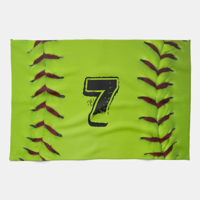 Personalisiertes Softball-Tuch Küchentuch (Horizontal)