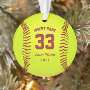 Personalisiertes Softballteam Ornament