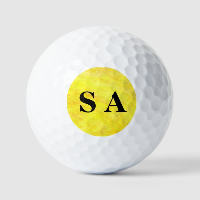 Personalisiertes Solargelb Golfball (Vorderseite)